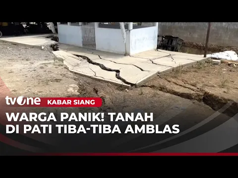 Fenomena Tanah Bangunan Amblas di Pati, Warga Cemas