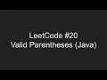 LeetCode - Valid Parentheses