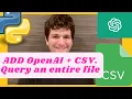 How to Use OpenAI and LangChain to Analyze your CSV Files with AI