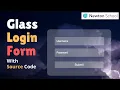 Glassmorphism Login Form using Html CSS With Source Code