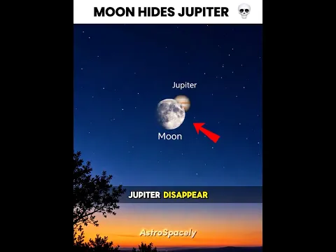 The Moon Hides Jupiter 😱 #Space