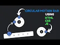 Magic Circular Navigation Menu Bar using Html CSS JavaScript Motion Effect