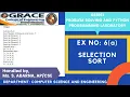 GRACE COE-CSE-GE8161-Problem Solving and Python Programming Laboratory-Ex6a - Selection Sort