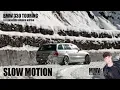 Slow motion guida su neve con trazione Xdrive Bmw E46 330xi touring Mitch Motor Vlog