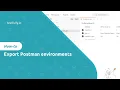 How to export a Postman environment