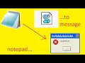 How to create a fake error using notepad