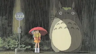 1h The Path Of The Wind My Neighbor Totoro OST W Gentle Rain Sounds 
