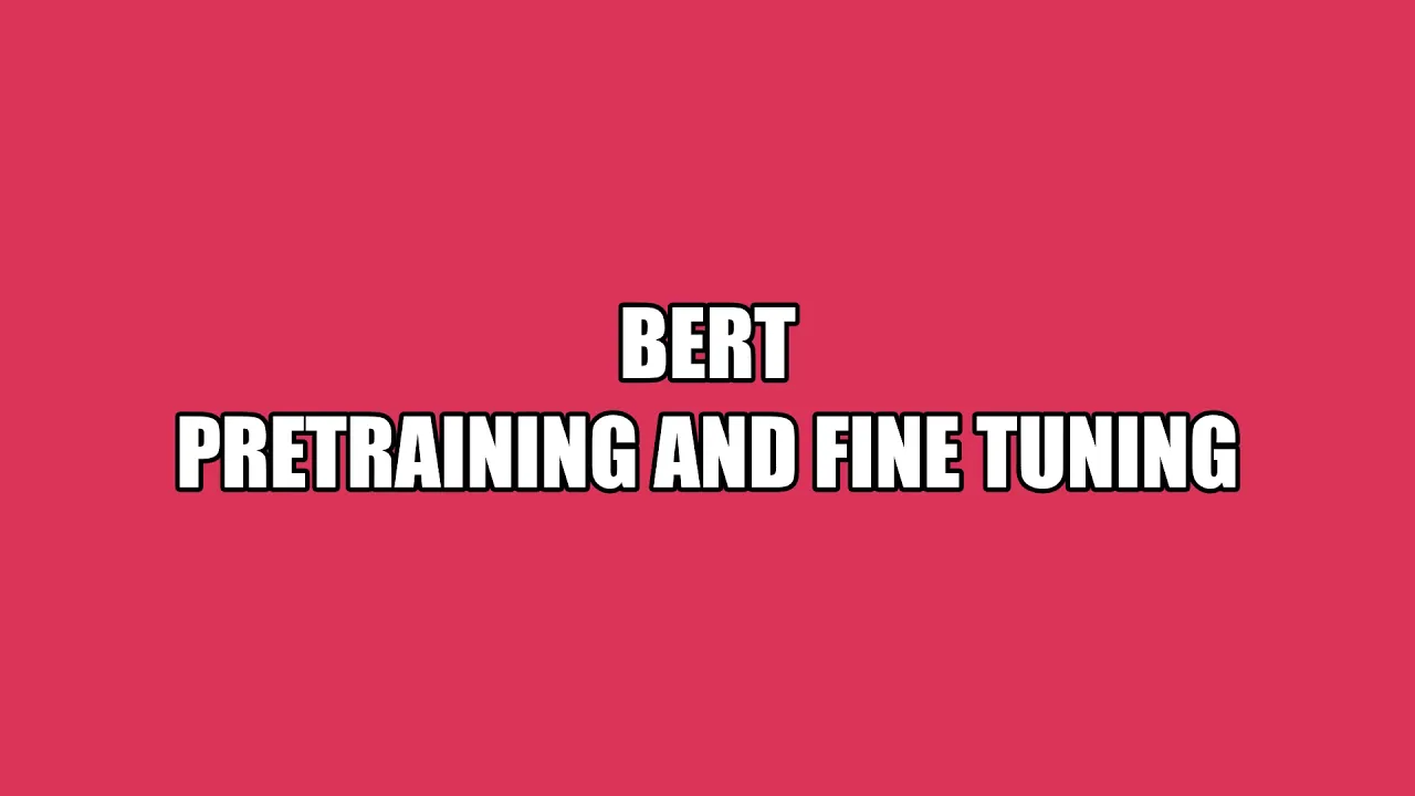 BERT Transformer: Pretraining and Fine Tuning
