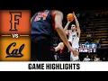 Fullerton vs Cal Game Highlights 2025-26 ACC Men s Basketball