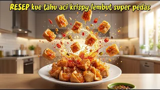 RESEP kue tahu aci krispy lembut super pedas
