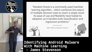 Identifying Android Malware With Machine Learning by James Stevenson