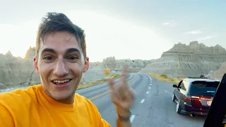 the most insane location to film a car badlands krispycrosscountry