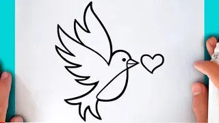 رسم سهل كيفية رسم حمامة السلام بطريقة سهلة رسم بالرصاص تعليم الرسم 