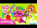 Lagu Belajar Nama dan Suara Binatang | Hewan \u0026 binatang untuk anak-anak | Pinkfong Baby Shark