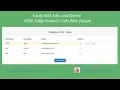 Easily Add Edit and Delete HTML Table Rows Or Cells With jQuery