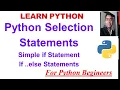 Python Selection Statements simple if if else statement in python XI IP CS CBSE