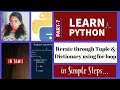 Iterate through Tuple Dictionary using for loop Python in Tamil Part-7