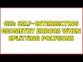 GIS Self-intersecting geometry errors when splitting polygons