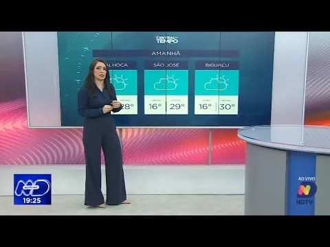 Central do Tempo: frente fria traz alerta de chuvas intensas e risco de granizo em SC