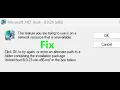 Fix Microsoft NET Host 8 0 26 Error Feature Trying To Use Is On Network Resource That s Unavailable