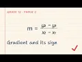 Gradient of a Line Grade 12 P2 Analytical Geometry