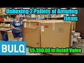 Unboxing 2 Pallets of Uninspected returns from Bulq com Liquidation Check it out