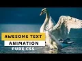 Awesome Text Animation Just by Using HTML CSS