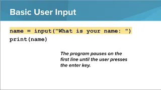 Intro Python - User Input