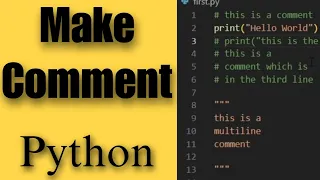 Python Tutorial How to Make Comments in Python for Beginners