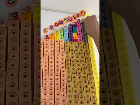 Numberblocks Mathlink Cubes Counting & Place The Face Onto Numbers 21-30 #numberblocks