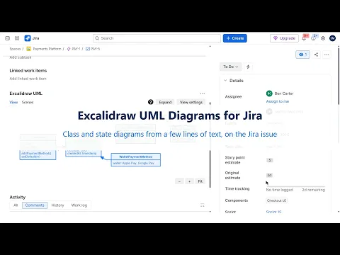 watch Excalidraw UML & Class Diagrams for Jira video
