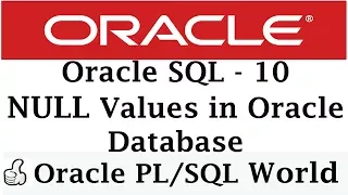 NULL Value in Oracle Database Oracle Tutorials for Beginners
