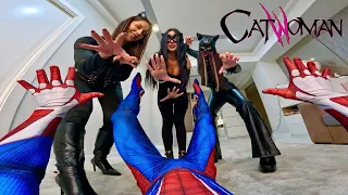 SPIDER-MAN IS TRAPPED WITH 3 CATWOMEN! 😱🐈‍⬛ (Mysterious Story Love)