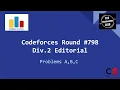 Codeforces Round Div 2 Editorial - Problems A B C