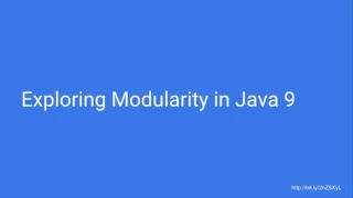 Java 9 - Modularity
