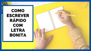 CALIGRAFIA  -  Como escrever rápido com LETRA BONITA