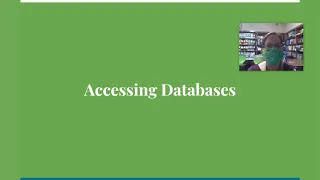 Accessing and choosing databases in EBSCO