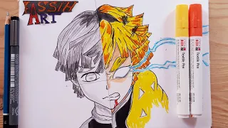 How To Draw Zenitsu F Rom Kimetsu No Yaiba كيفية رسم زينيتسو 