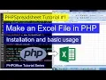 PHPSpreadsheet installation and basic usage Make an Excel File in PHP PHPSpreadsheet Tutorial