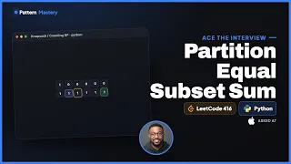 Partition Equal Subset Sum - LeetCode 416 Knapsack Counting DP Python