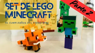 SET DE LEGO Minecraft / Fiesta de cumpleaños del cerdo BEBE • PARTE 2 •
