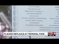 Plaques replaced at Memorial Park