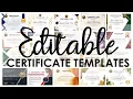 EDITABLE CERTIFICATE TEMPLATES 2