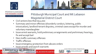 Democracy in America - Overview of PA Court of Common Pleas Magisterial Elections
