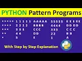 Printing Numbers Alphabets in Inverted Right Angle Triangle Pattern Program Part-6
