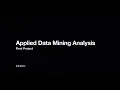 Final Project for Data Mining Analysis of Big Data