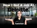 How I Got A Job At Deloitte Tax Consultant