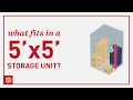 Storage Unit Size Guide - 5 x5