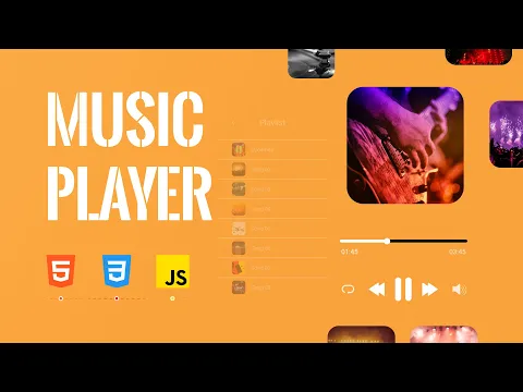Download MP3 How to create Music player with pure HTML, CSS, JS | Learn to create music player in 2023