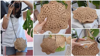 Сумка за 2 часа. Самый легкий рецепт красивой ажурной сумочки. Вязание крючком для начинающих